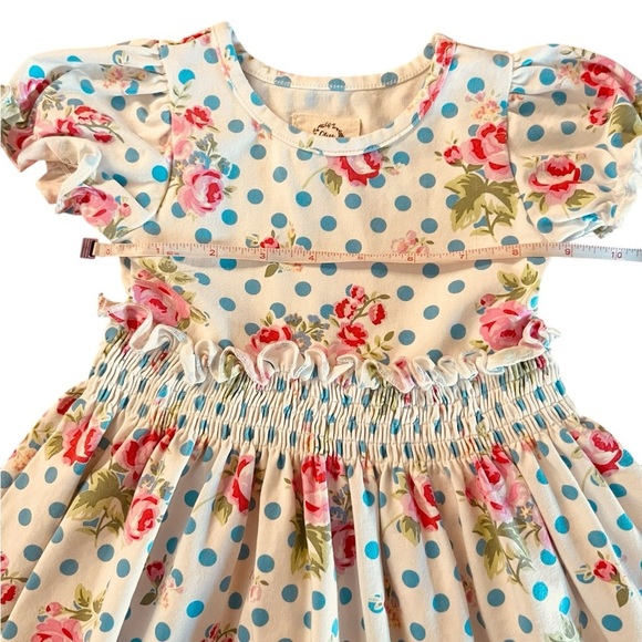 Olive Mae Floral Polka Dot Girls Dress with ruffles Size 18 Months - Picture 2 of 8
